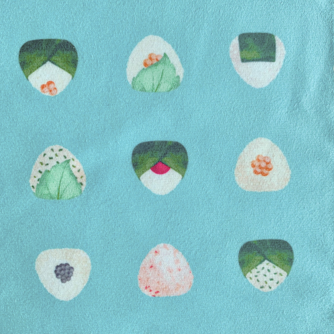 Tsutsumi Square Wrap x Love for Onigiri (Warm & Fuzzy) in Blue