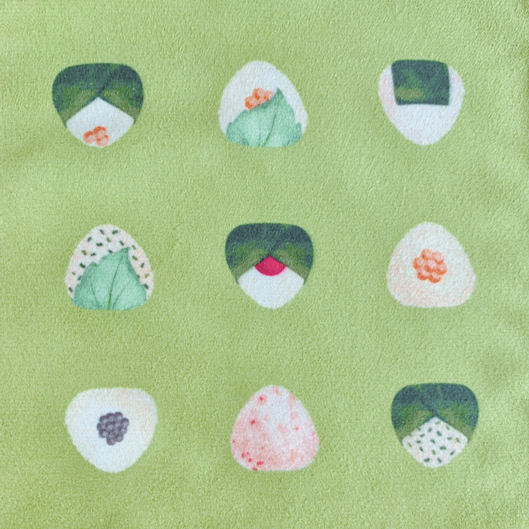 Tsutsumi Square Wrap x Love for Onigiri (Warm & Fuzzy) in Green