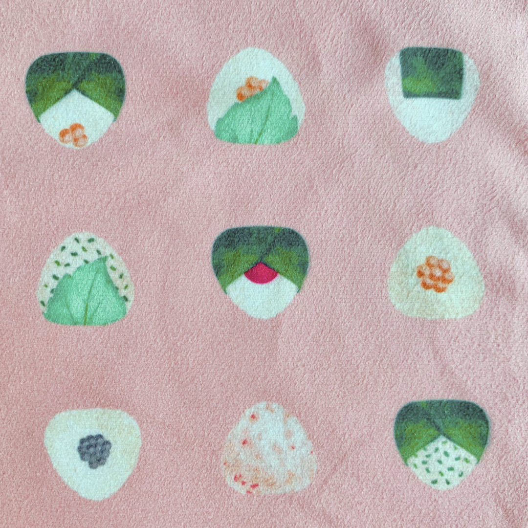 Tsutsumi Square Wrap x Love for Onigiri (Warm & Fuzzy) in Pink