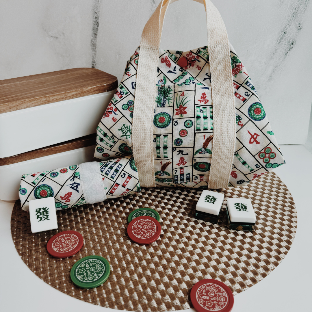 Tsutsumi Square Wrap x Handmade - Mahjong Rows