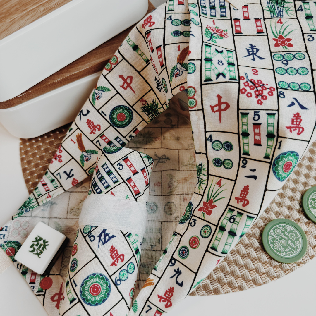 Tsutsumi Square Wrap x Handmade - Mahjong Rows