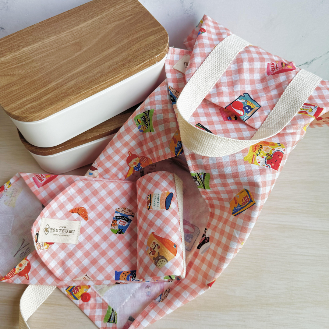 Tsutsumi Square Wrap x Handmade - Love for Snacks