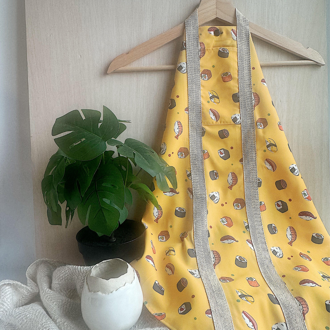 Tsutsumi Square Wrap x Sushi News in Yellow