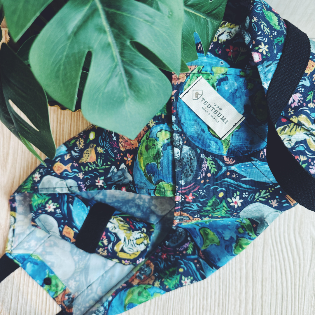 Tsutsumi Square Wrap x Handmade - Love Our Planet