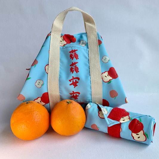 Tsutsumi Square Wrap x CNY Apples (Light Blue)