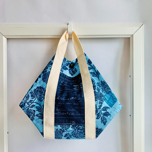 Tsutsumi Square Wrap x Handmade - Blue Romance