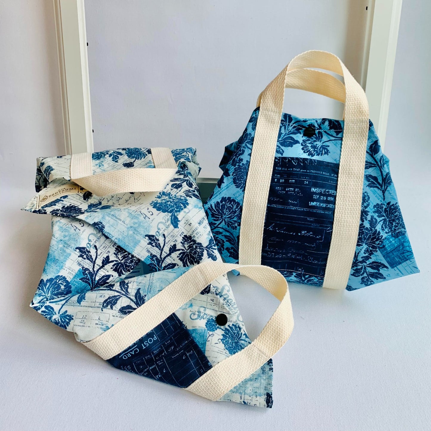 Tsutsumi Square Wrap x Handmade - Blue Romance