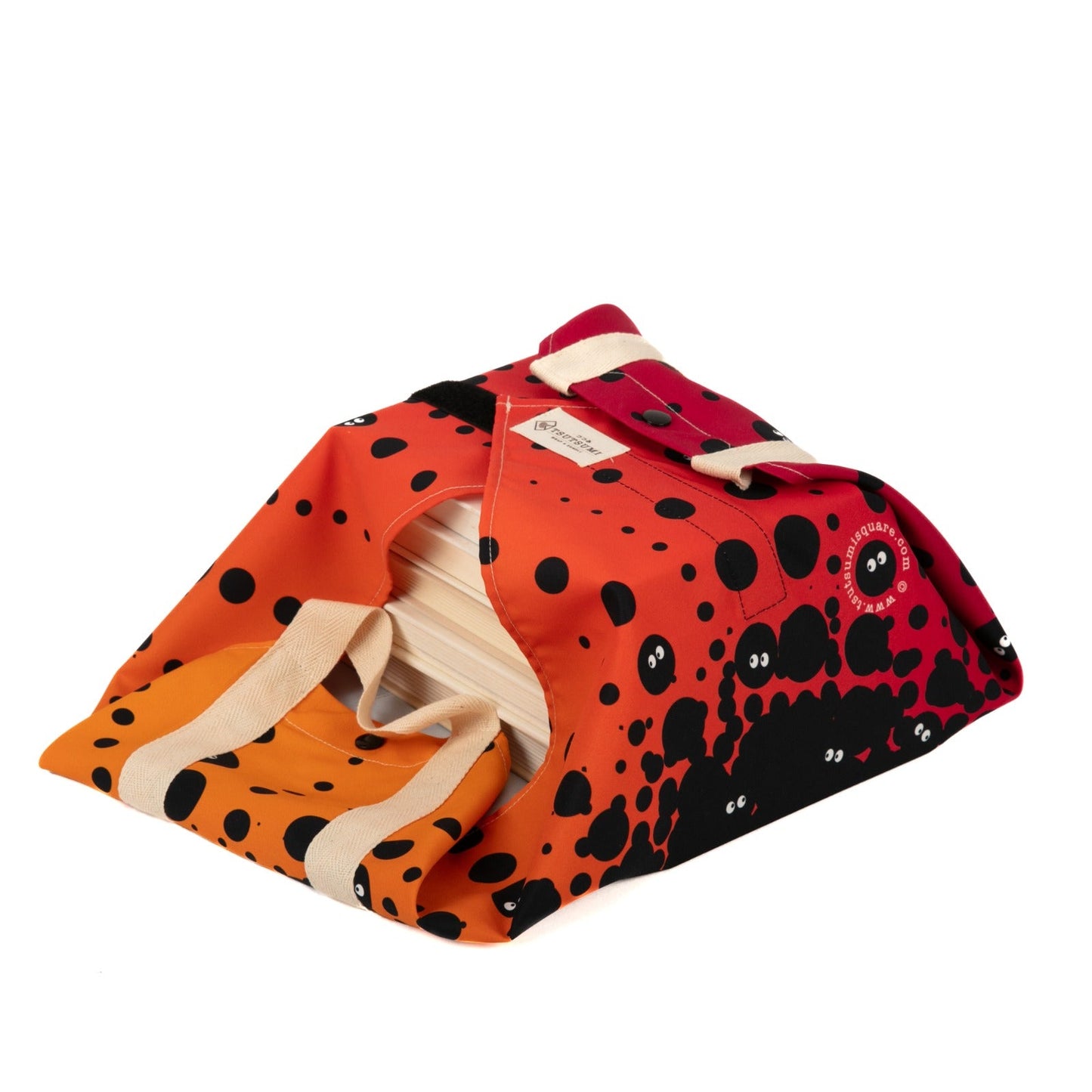 Tsutsumi Square Wrap x I See You 1 - in Red & Orange