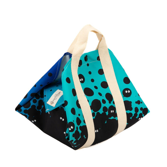 Tsutsumi Square Wrap x I See You 4 - in Teal & Blue