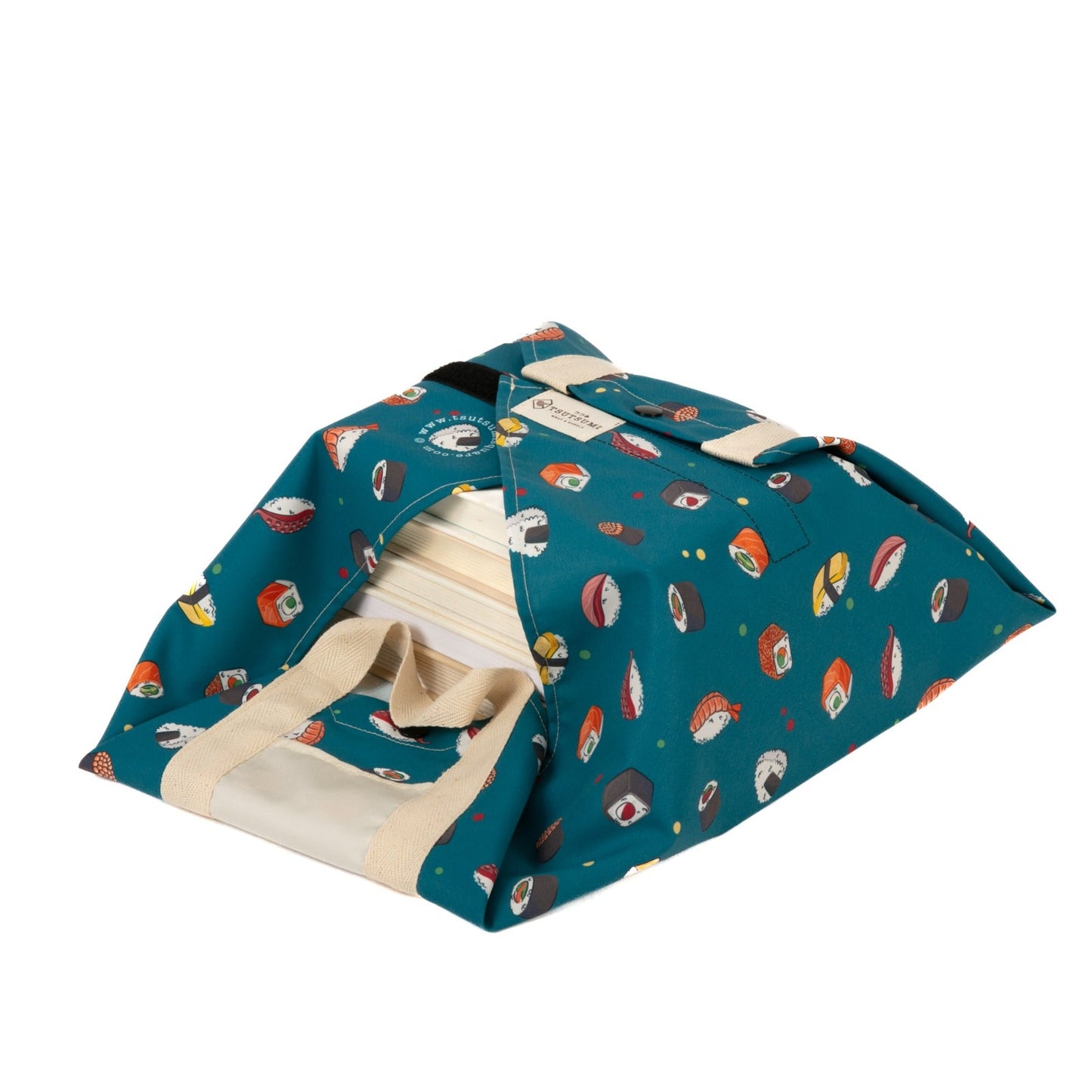 Tsutsumi Square Wrap x Love for Sushi in Teal