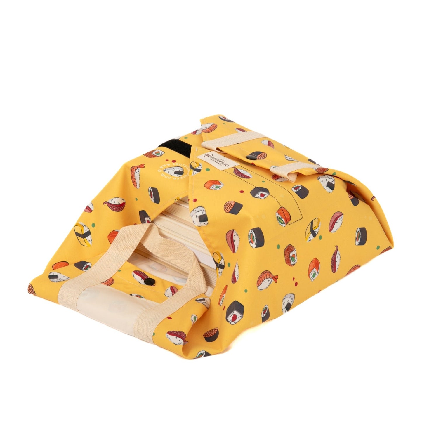 Tsutsumi Square Wrap x Love for Sushi in Yellow