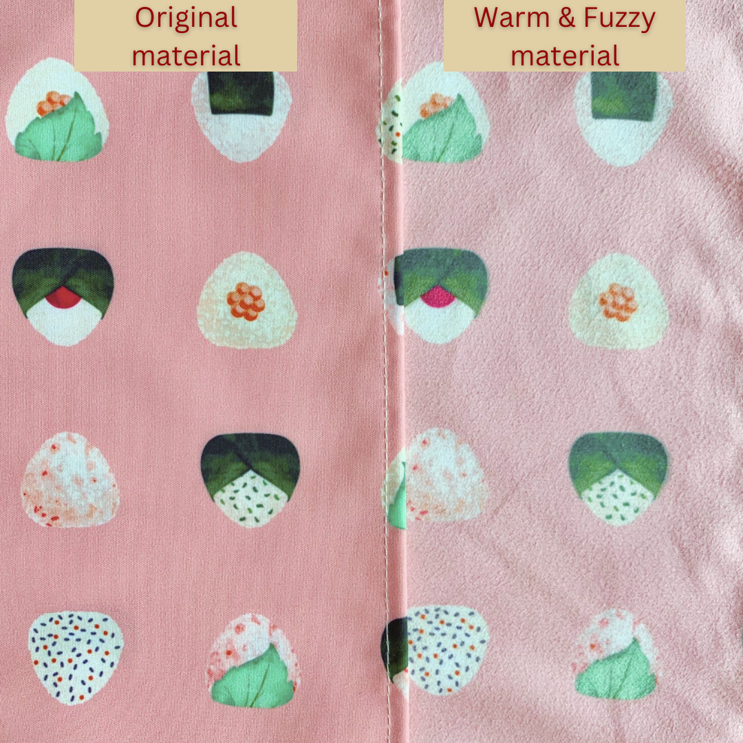 Tsutsumi Square Wrap x Love for Onigiri (Warm & Fuzzy) in Pink