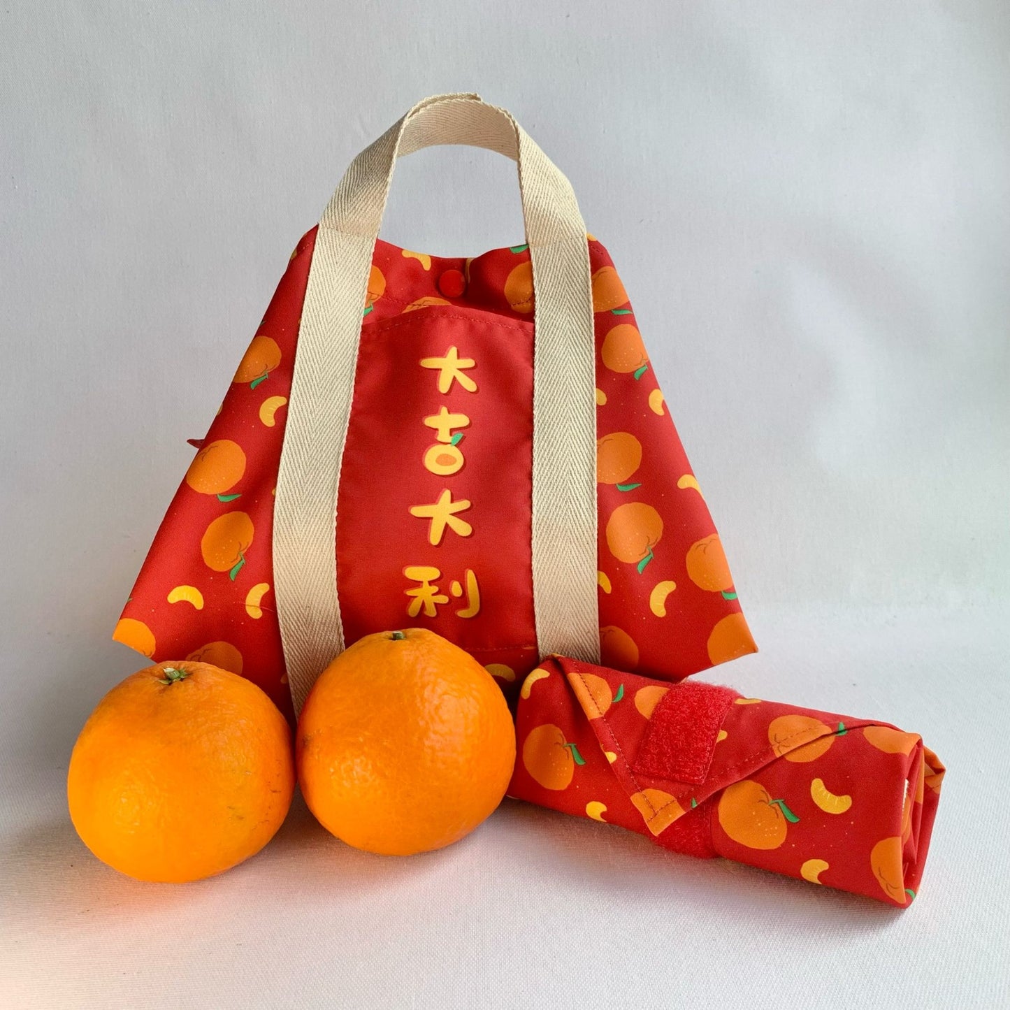 Tsutsumi Square Wrap x CNY Prosperity Oranges (Red)