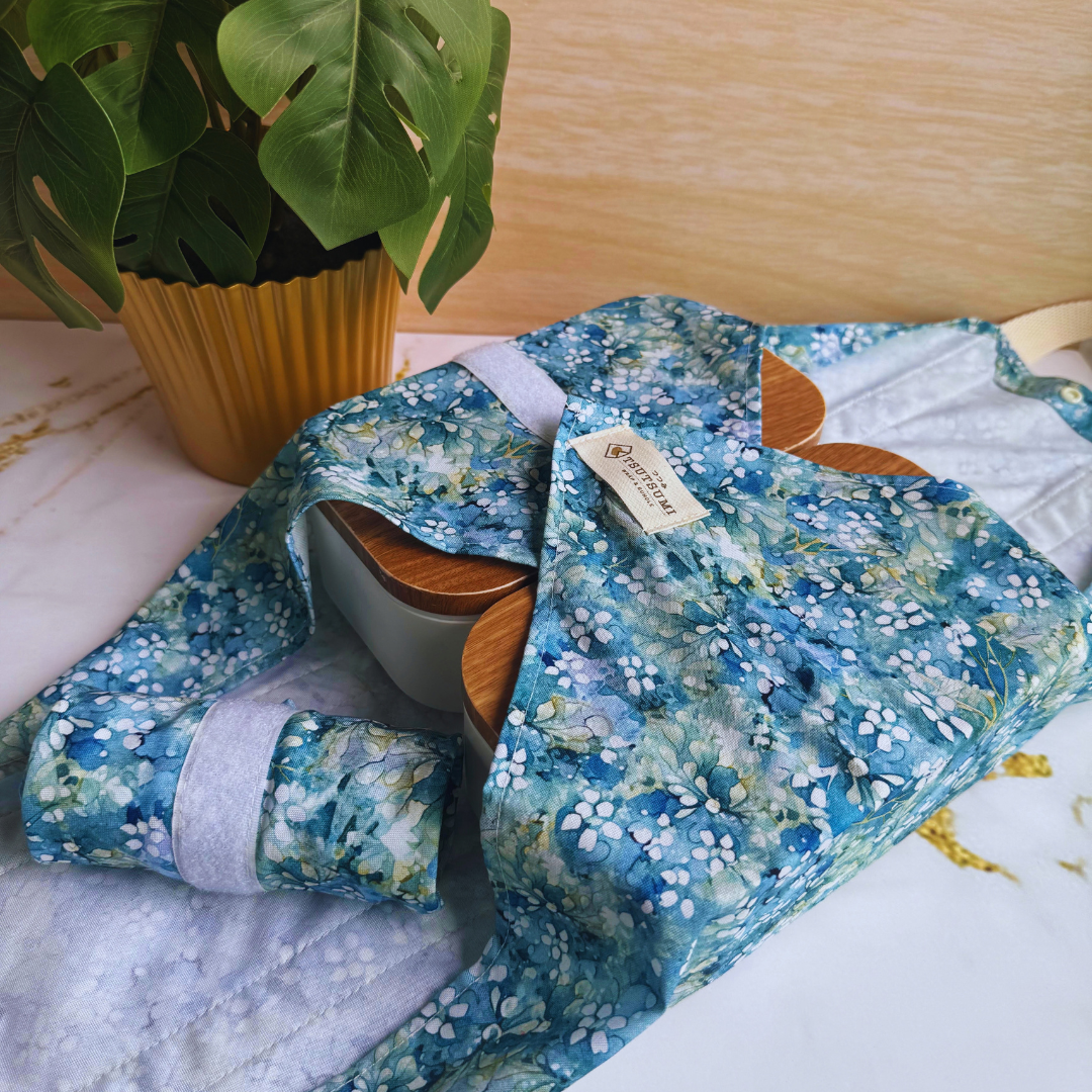 Tsutsumi Square Wrap x Handmade - Fleurs in the Snow