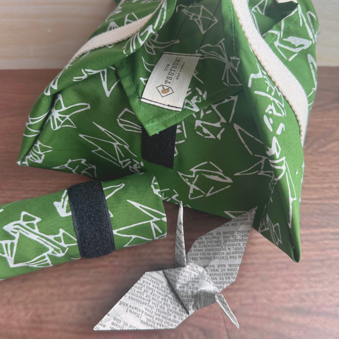 Tsutsumi Square Wrap x Handstamped Batik - Origami