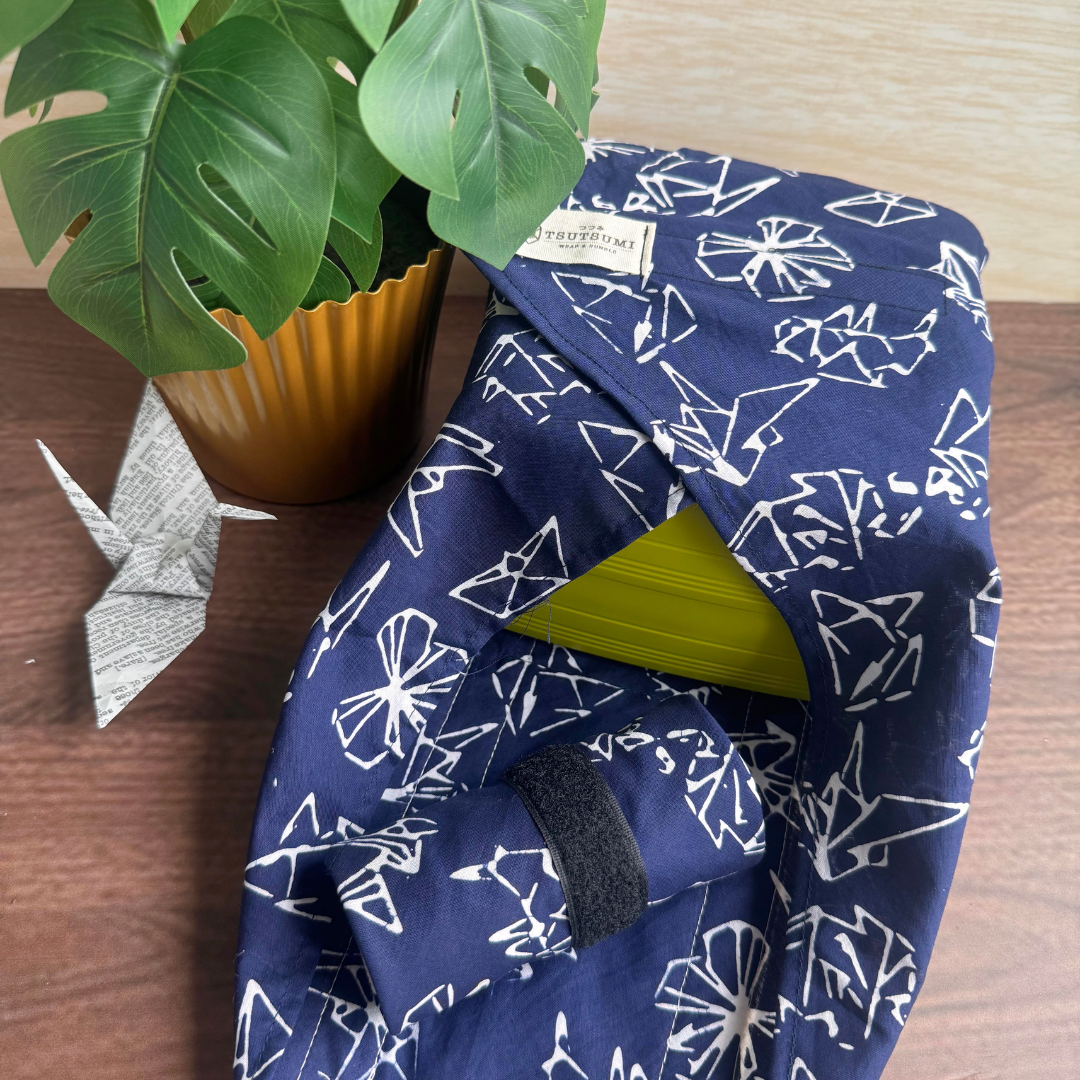Tsutsumi Square Wrap x Handstamped Batik - Origami