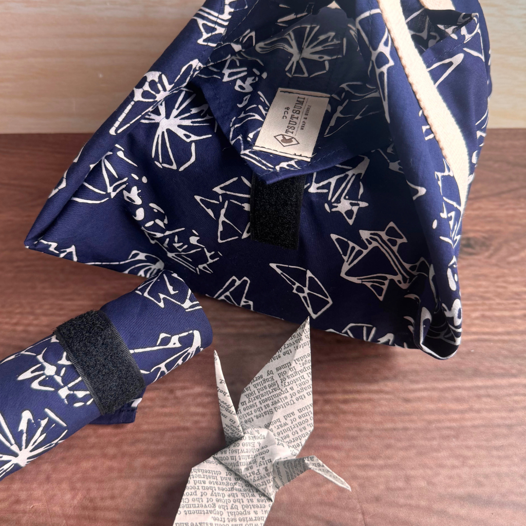 Tsutsumi Square Wrap x Handstamped Batik - Origami