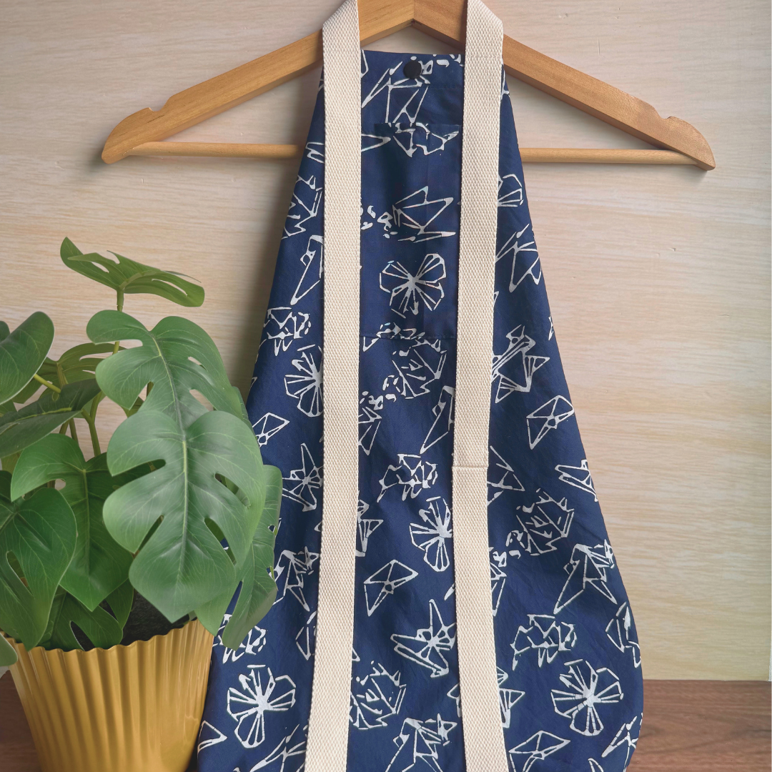 Tsutsumi Square Wrap x Handstamped Batik - Origami