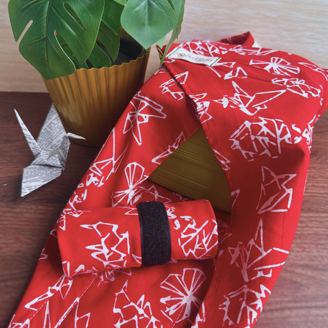 Tsutsumi Square Wrap x Handstamped Batik - Origami