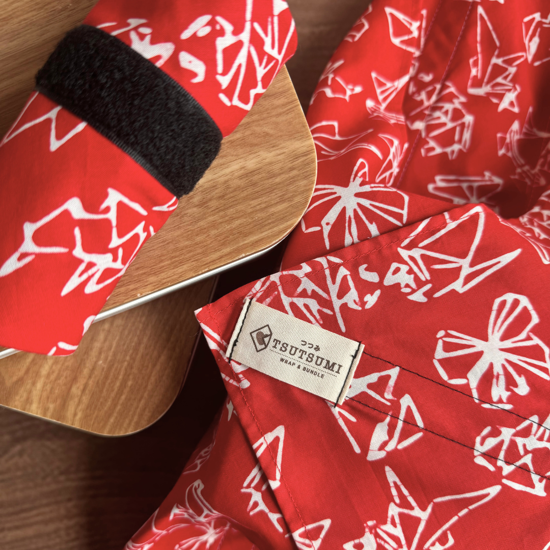 Tsutsumi Square Wrap x Handstamped Batik - Origami