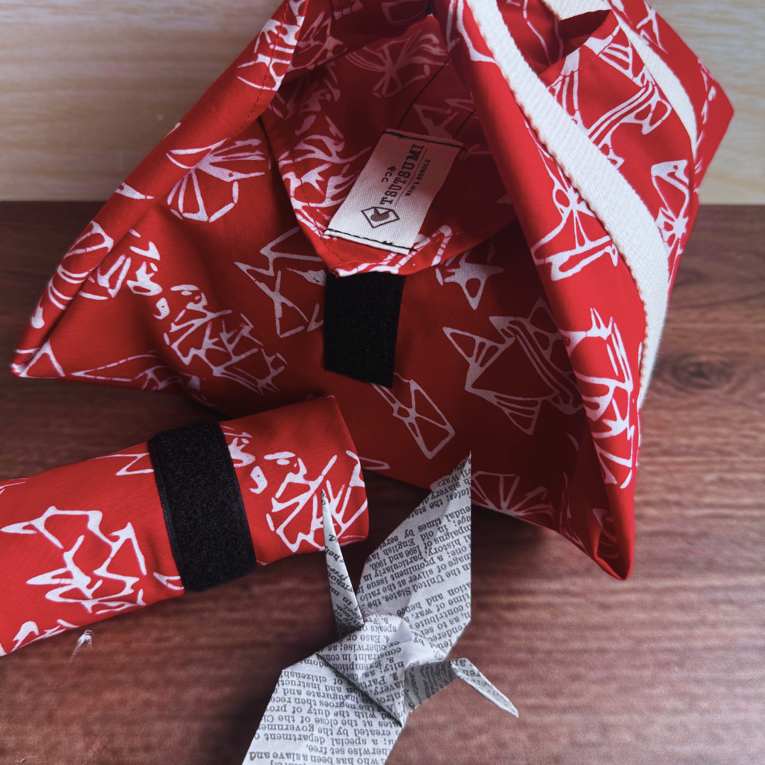 Tsutsumi Square Wrap x Handstamped Batik - Origami