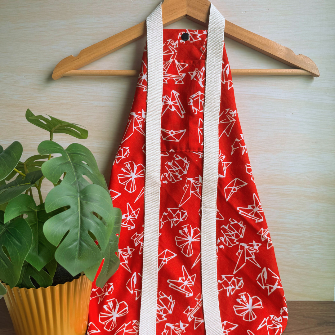 Tsutsumi Square Wrap x Handstamped Batik - Origami