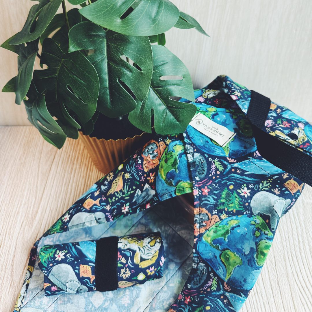 Tsutsumi Square Wrap x Handmade - Love Our Planet