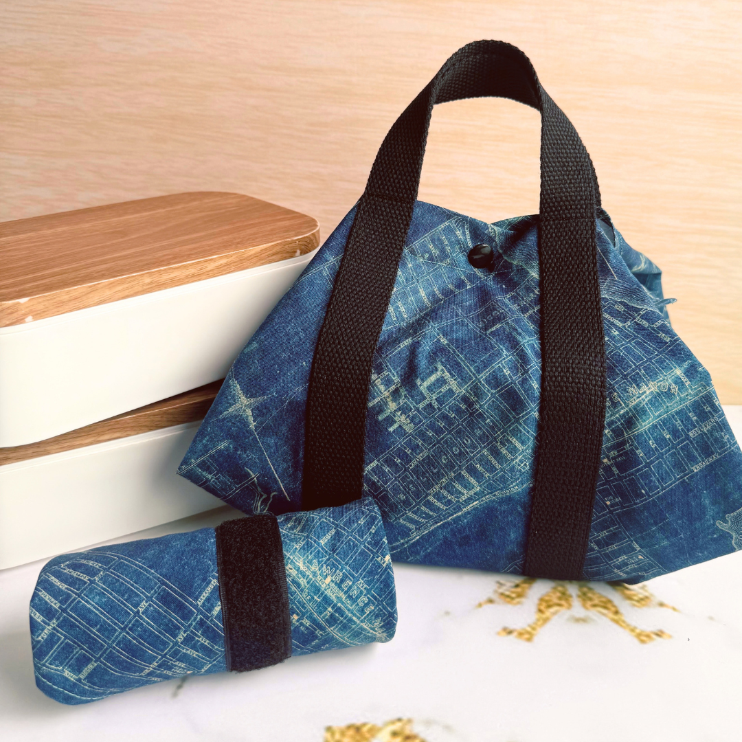 Tsutsumi Square Wrap x Handmade - Old Map