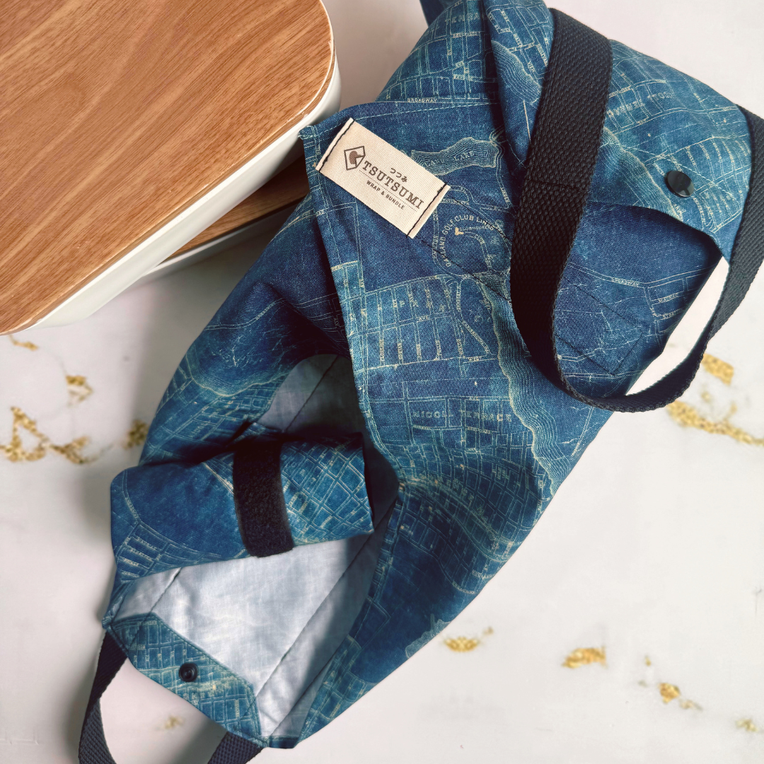 Tsutsumi Square Wrap x Handmade - Old Map