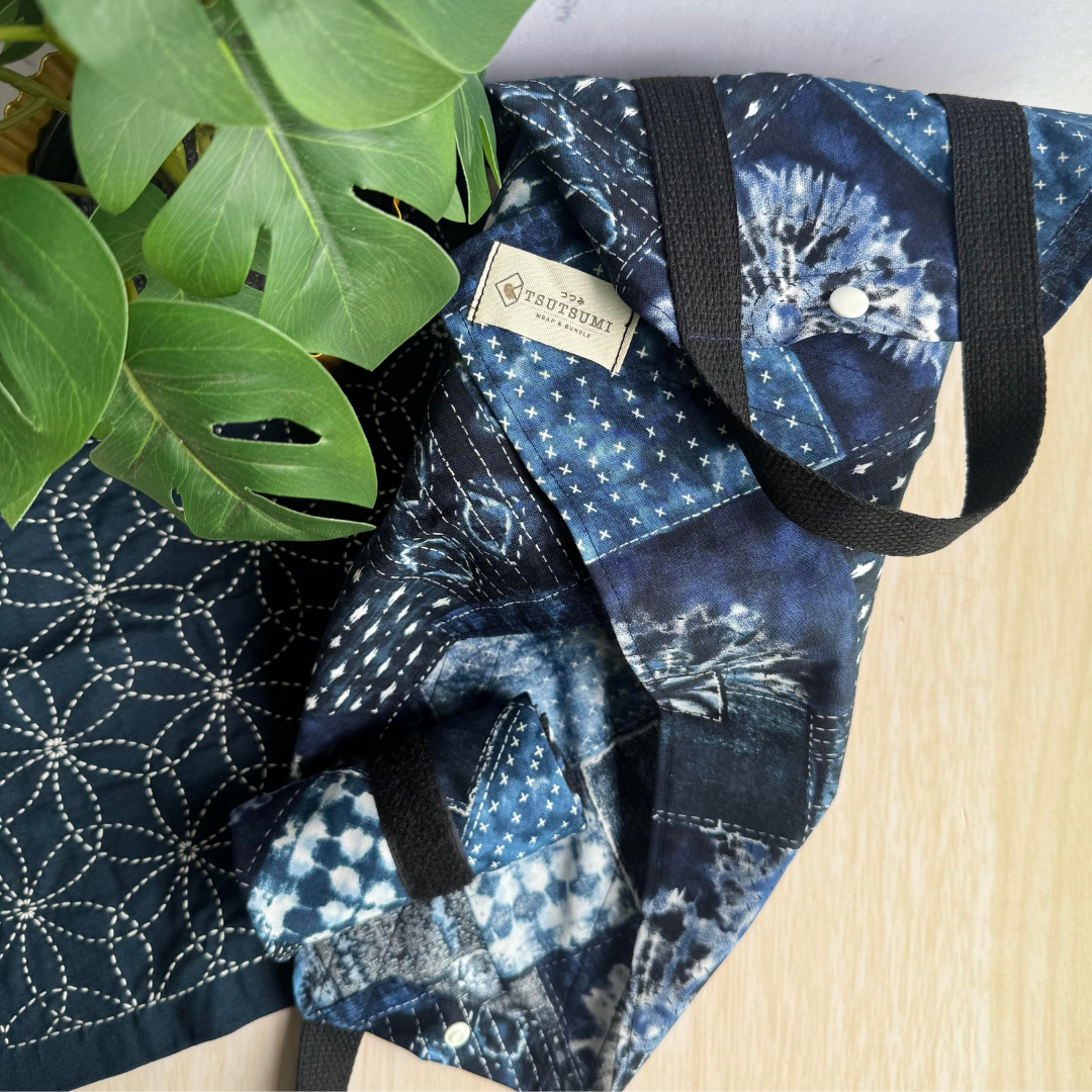 Tsutsumi Square Wrap x Handmade - Sashiko Patchwork