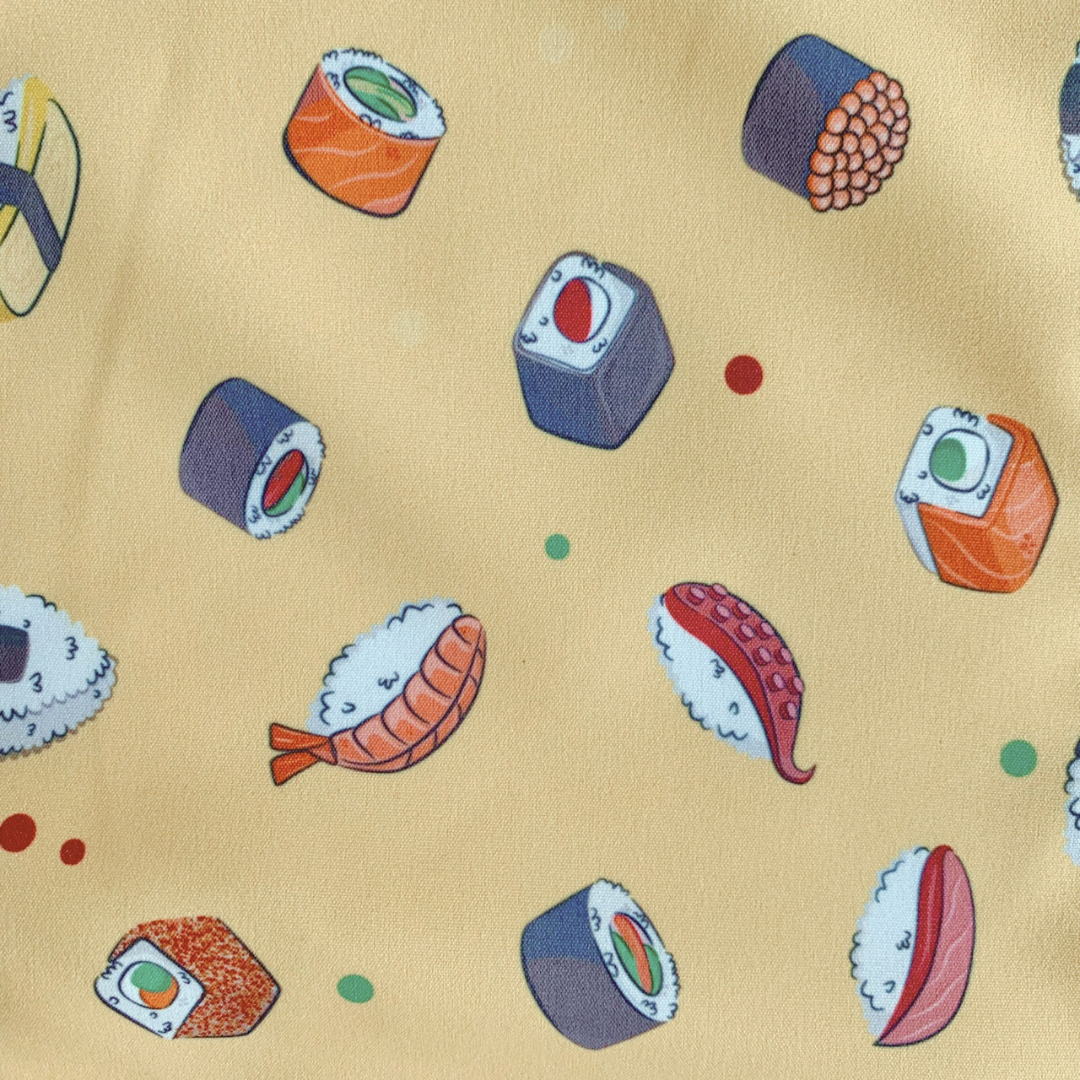 Tsutsumi Square Wrap x Love for Sushi in Yellow